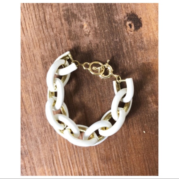 WHITE ENAMEL LINK BRACELET - Picture 4 of 5